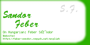 sandor feber business card
